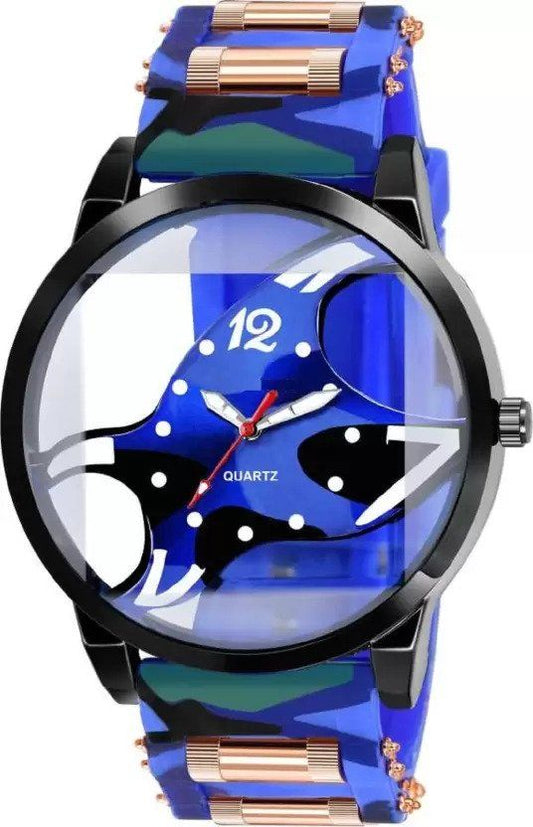 NEW TRANSPARENT GLASS ANALOG WATCH FOR BOYS' AND GIRL'S