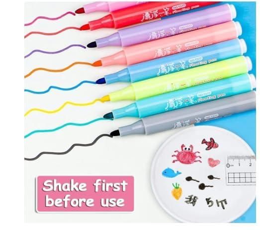 Doodle Water Floating Painting White Board Marker Pens (Pack of 8)